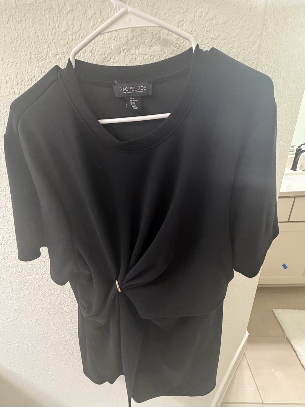 Rachel Zoe Black Knot-Front Women's Dress